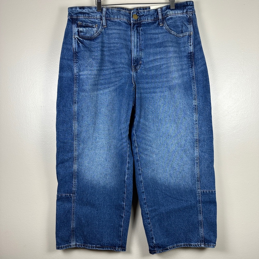 a.n.a Women's 16W Barrel Jeans Medium Worn Blue Highest Rise 90s Y2K NEW